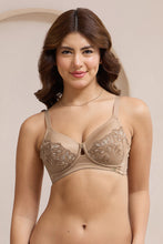 Load image into Gallery viewer, Amante Radiant Lace Padded Non-Wired Bra - Praline 113001
