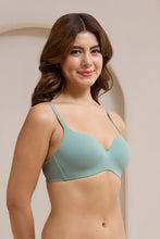 Load image into Gallery viewer, Amante Bared Breezy Padded Non-Wired Bra - Jade 114101
