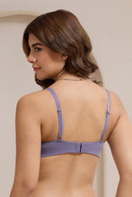 Load image into Gallery viewer, Amante Bared Plunge Padded Non-Wired Bra - Purple Sage 114201
