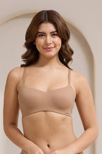 Load image into Gallery viewer, Amante Bared Scoop Lift Padded Non-Wired Bra - Camel 114301
