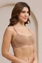Load image into Gallery viewer, Amante Bared Scoop Lift Padded Non-Wired Bra - Camel 114301
