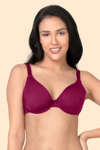 Load image into Gallery viewer, Amante Curvy Smooth Padded Wired T-Shirt Bra - Deep Magenta 22002
