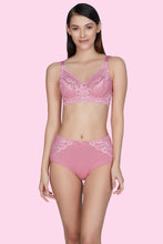 Load image into Gallery viewer, Amante Non-Padded Non-Wired Full Cover Cotton Lace Support Bra - Wild Rose 75101
