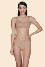 Load image into Gallery viewer, Amante Essential Comfort Non-Padded Non-Wired Bra - Sandalwood 75301
