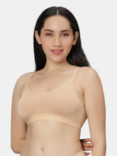Load image into Gallery viewer, Sonari Everyday Multiuse Cotton Pull-On Wirefree Sports Bra with Medium Coverage and Wide Underbust Band – CARLIN
