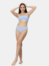 Load image into Gallery viewer, Sonari Everyday Multiuse Cotton Pull-On Wirefree Sports Bra with Medium Coverage and Wide Underbust Band – CARLIN
