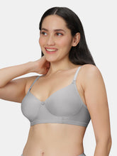Load image into Gallery viewer, Sonari Non Padded Wirefree Cotton Polyester Moderate Coverage Minimizer Bra with Detachable Straps – CATWALK
