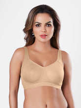 Load image into Gallery viewer, Sonari Non Padded Wirefree Cotton Spandex Full Coverage Everyday Bra with Broad Adjustable Straps – CLARA

