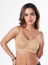 Load image into Gallery viewer, Sonari Non Padded Wirefree Cotton Spandex Full Coverage Everyday Bra with Broad Adjustable Straps – CLARA
