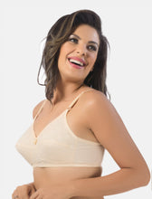 Load image into Gallery viewer, Sonari Non-Padded Wirefree Seamless Cotton Full Coverage Bra with Adjustable Straps – CREAM
