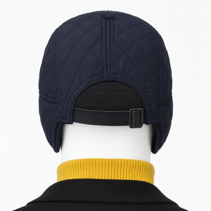 Romano nx Quilted Navy blue Winter Cap with Ear Flaps for Men & Women – Snow, Rain & Wind Proof Outdoor Hat, Adjustable Warm Insulated Design
