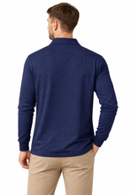Load image into Gallery viewer, Romano nx Men's 100% Cotton Long Sleeve Regular Fit Polo T-Shirt Navy Blue
