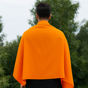 Romano NX Pashmina Orange Shawl for Men – Premium Soft, Elegant & Perfect for Gifting, Religious Functions & Daily Wear 45"x90"