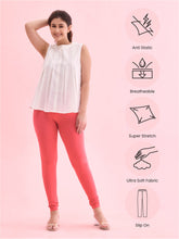 Load image into Gallery viewer, Go Colors Coral Cotton Stretch Churidar

