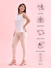 Load image into Gallery viewer, Go Colors Ecru Cotton Stretch Churidar
