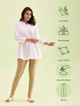 Load image into Gallery viewer, Go Colors Deep Gold Nylon Stretch Shimmer Churidar
