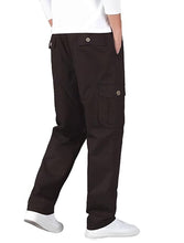 Load image into Gallery viewer, Romano nx Cotton Casual Cargo Track Pant for Men- Lower with Multi-Pockets &amp; Side Zipper Pockets Dark Grey
