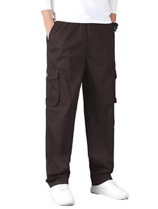 Romano nx Cotton Casual Cargo Track Pant for Men- Lower with Multi-Pockets & Side Zipper Pockets Dark Grey