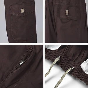 Romano nx Cotton Casual Cargo Track Pant for Men- Lower with Multi-Pockets & Side Zipper Pockets Dark Grey