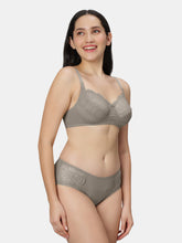 Load image into Gallery viewer, Sonari Non Padded Medium Coverage Nylon Spandex Bridal Lingerie Set with Mid Rise Panty – DONA
