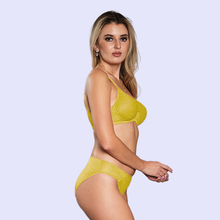 Load image into Gallery viewer, Sonari Jacquard Nylon Spandex Medium Coverage Wirefree Bridal Lingerie Set with Removable Straps and Low Rise Panty – SANA
