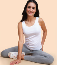 Load image into Gallery viewer, Enamor Sleeveless Scoop Neck Regular Length Tank Top For Women - Relaxed Fit, Soft and Breathable Cotton - E025 (White)
