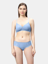 Load image into Gallery viewer, Sonari Non Padded Medium Coverage Wirefree Nylon Lace Lingerie Set with Low Rise Panty – EXOTICA
