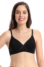 Load image into Gallery viewer, Amante every de Non-Padded Non Wired Smoothing Crossover Bra - Black
