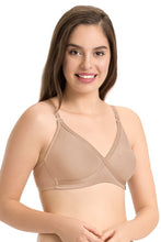 Load image into Gallery viewer, Amante every de Non-Padded Non Wired Smoothing Crossover Bra - Sandalwood
