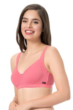 Load image into Gallery viewer, Amante Cotton Non-Padded Non-Wired True Support Bra - Sunkist Coral
