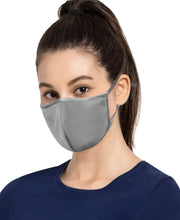 Load image into Gallery viewer, Unisex Polyester Mesh and Super Combed Cotton Woven Face Mask with Adjustable Nose-clip and Soft Elastic Ear Loops - Performance Grey-4
