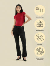 Load image into Gallery viewer, Go Colors Black Denim Boot Cut Jeans
