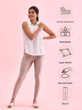 Load image into Gallery viewer, Go Colors Copper Nylon Stretch Shimmer Leggings
