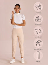 Load image into Gallery viewer, Go Colors Light Beige Cotton Stretch Kurti Pants
