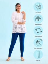 Load image into Gallery viewer, Go Colors Royal Cotton Stretch Ankle Length Leggings
