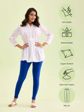 Load image into Gallery viewer, Go Colors Young Royal Cotton Stretch Ankle Length Leggings
