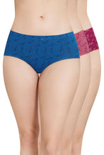 Load image into Gallery viewer, Amante Inner Elastic Printed Mid Rise Hipster Panty (Pack of 3) 43105
