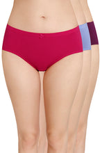 Load image into Gallery viewer, Amante Inner Elastic Solid Mid Rise Hipster Panties (Pack of 3) 43005
