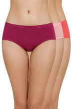 Load image into Gallery viewer, Amante Inner Elastic Solid Mid Rise Hipster Panty (Pack of 3) 43005
