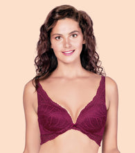 Load image into Gallery viewer, Enamor Butterfly Frame for Cleavage Enhancing Women's Bridal Plunge Push-Up Bra - Lace, Wired, Padded, Medium Coverage - F091
