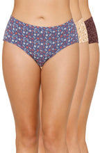 Load image into Gallery viewer, Amante Inner Elastic Printed Mid Rise Hipster Panty (Pack of 3) 43105
