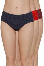Load image into Gallery viewer, Amante Inner Elastic Print Mid Rise Hipster Panties (Pack of 3) 43105
