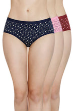 Load image into Gallery viewer, Amante Printed Mid Rise Hipster Panty (Pack of 3) 43101
