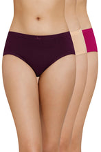 Load image into Gallery viewer, Amante Inner Elastic Solid Mid Rise Hipster Panty (Pack of 3) 43005
