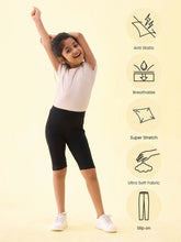 Load image into Gallery viewer, Go Colors Black Cotton Stretch  Cycling Shorts
