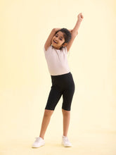 Load image into Gallery viewer, Go Colors Black Cotton Stretch  Cycling Shorts
