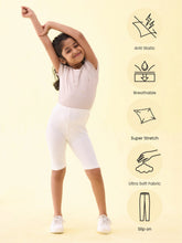 Load image into Gallery viewer, Go Colors Cream Cotton Stretch  Cycling Shorts
