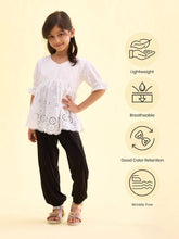 Load image into Gallery viewer, Go Colors Black Viscose Stretch Harem
