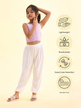 Load image into Gallery viewer, Go Colors White Viscose Stretch Harem
