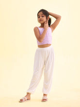 Load image into Gallery viewer, Go Colors White Viscose Stretch Harem
